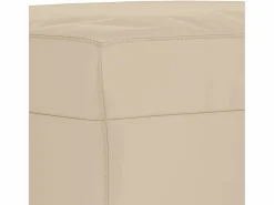 Outlet Reposapiés 60x50x41 cm Tejido Microfibra Crema
