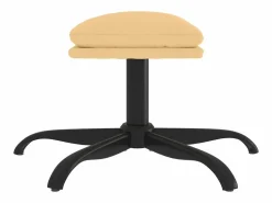 Best Reposapiés 60x60x36 cm Tejido Microfibra Crema
