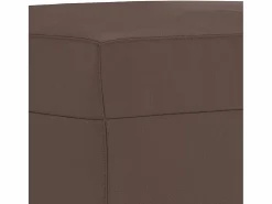 Reposapiés de cuero sintético marrón 70x55x41 cm ES835761