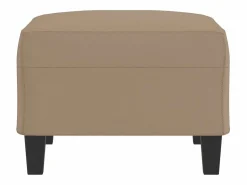 Clearance Reposapiés de cuero sintético color capuchino 70x55x41 cm ES636968 Marru00f3n