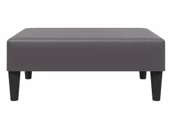 Reposapiés de cuero sintético 77x55x31 cm ES287192 Gris