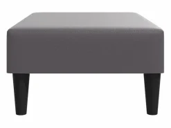 Reposapiés de cuero sintético 77x55x31 cm ES287192 Gris