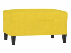 Best Reposapiés de tela claro 70x55x41 cm ES26242 Amarillo