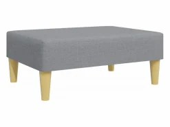 Outlet Reposapiés de tela claro 77x55x31 cm Gris