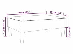 Outlet Reposapiés de tela claro 77x55x31 cm Gris