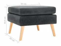 Best Reposapiés de tela oscuro ES33824 Gris