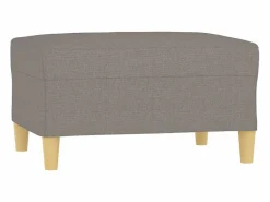 Hot Reposapiés de tela gris taupe 70x55x41 cm Reposapiés