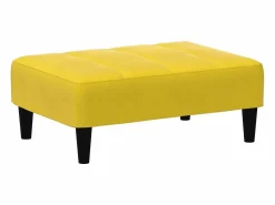 New Reposapiés de terciopelo 77x55x31 cm ES887116 Amarillo