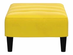 New Reposapiés de terciopelo 77x55x31 cm ES887116 Amarillo
