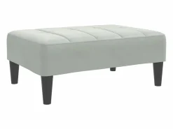 Reposapiés claro 77x55x31 cm terciopelo