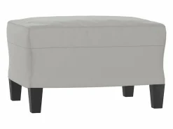 Online Reposapiés Claro 60x50x41 cm Tejido Microfibra Gris