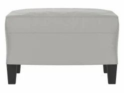 Online Reposapiés Claro 60x50x41 cm Tejido Microfibra Gris