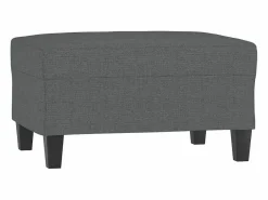 Outlet Reposapiés oscuro 70x55x41 cm Tela Gris