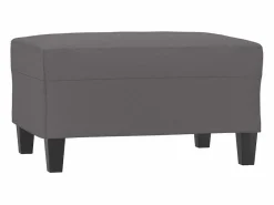 Best Reposapiés 70x55x41 cm Piel sintética Gris