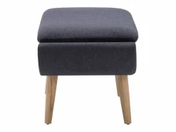 Online Reposapiés Tapizado en tela 73 x 43 x 42 cm oscuro Gris