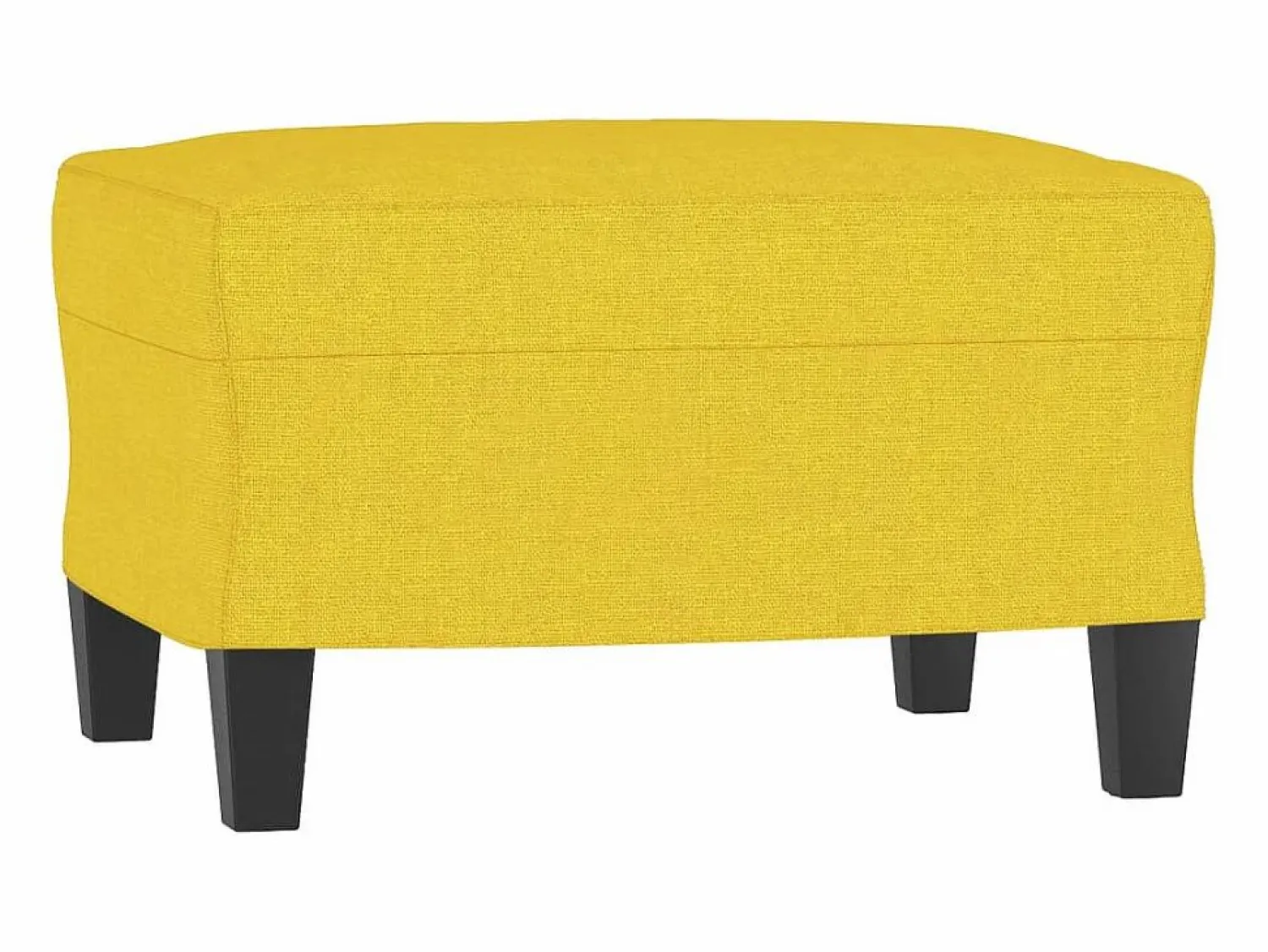 Outlet Reposapiés Tela Claro 60x50x41 cm Amarillo