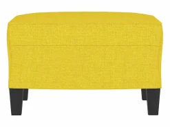Outlet Reposapiés Tela Claro 60x50x41 cm Amarillo