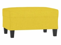 Clearance Reposapiés Tela Claro 70x55x41 cm Amarillo
