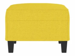 Clearance Reposapiés Tela Claro 70x55x41 cm Amarillo