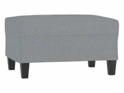 New Reposapiés Tela Claro 70x55x41 cm Gris