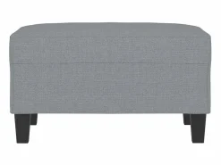 New Reposapiés Tela Claro 70x55x41 cm Gris