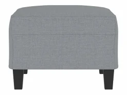 New Reposapiés Tela Claro 70x55x41 cm Gris