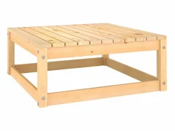 Reposapiéss de jardín con cojines 2 uds madera maciza de pino ES44892