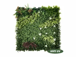 Sale Vente-unique Revestimiento mural de vegetal sintético LAHTI - Pack de 1m² - Verde