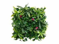 Vente-unique Revestimiento mural de vegetal sintético IKAZ - Pack de 1m² - Verde
