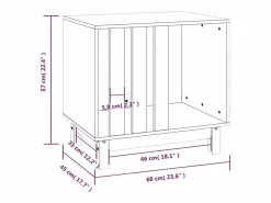 Sale Rivoli Caseta para perros madera maciza de pino 60x45x57 cm Cama De Animales De Compañía