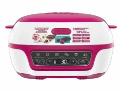 Tefal Robot de cocina pastelero Cake Factory Délices 1100W blanco/frambuesa con 5 programas y moldes CreaBake incluidos