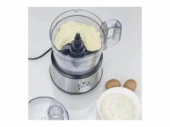 Severin Robot multifuncional KM3892 1200W inox/negro con licuadora 1,5L, 3 discos 2-en-1, molinillo de especias y gancho amasador