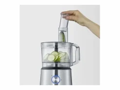Severin Robot multifuncional KM3892 1200W inox/negro con licuadora 1,5L, 3 discos 2-en-1, molinillo de especias y gancho amasador