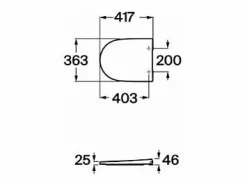 ROCA Tapa y asiento de Supralit® compacto ONA