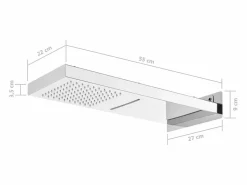 Helloshop26 Rociador de ducha de pared de acero inoxidable 201 Plata 02_0002098
