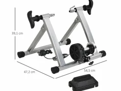 New Rodillo entrenamiento bicicleta plata 54.5x47.2x39.1 cm Bicicleta Estática