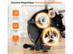 Sale DripeX Rolder de resistencia magnética de , con 16 niveles de resistencia, deslizamiento doble, silencioso y liso, carga máxima de 160 kg Negro