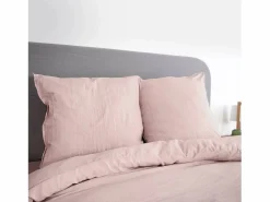 Ropa de cama de microfibra lavada color rosa, 2 plazas Ropa De Cama|Juego De Sábanas
