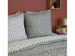 Ropa de cama de microfibra reversibles con estampado de laberinto