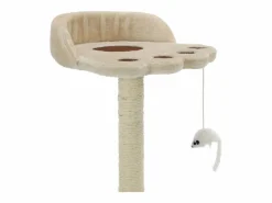 Best Garden Furniture Runi Rascador para gatos con poste de sisal 40 cm y marrón Beige