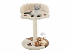 Garden Furniture Runi Rascador para gatos con poste de sisal 40 cm y marrón