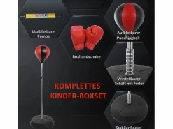 Discount Saco de boxeo ajustable de pie, de piel sintética, color (43 x 43 x 145 cm) Aparato De Musculación