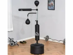 Clearance Homcom Saco de boxeo de pie 88x50x230 cm Negro