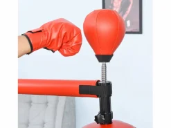 Online Homcom Saco de boxeo de pie negro y rojo 88x48x205 cm Multicolor
