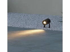 Sair XL - Foco LED redondo de 20 W IP65 Corten 3000K - Luz de jardín para plantas o setos h38cm - Beneito faure