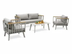 Clearance Salón de jardín 5 plazas de aluminio Salones De Jardín