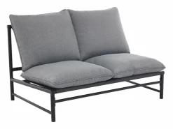 New Salón de jardín de aluminio: un sofá de 2 plazas, 2 sillones y una mesa de centro - Antracita - LISMO de Salones De Jardín