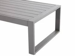 MYLIA Salón de jardín de aluminio con Sofá rinconera y mesa de centro - Taupe - MOLOKAI de