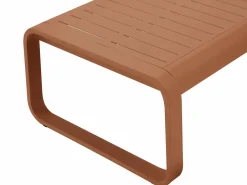 MYLIA Salón de jardín de aluminio: 1 sofá de 3 plazas y 1 mesa de centro - con cojines beige - LOMIA de