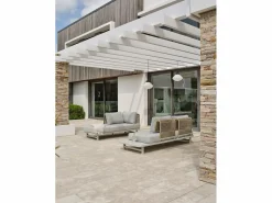 Discount Salón de jardín de esquina 6 plazas cuerda trenzada y aluminio Salones De Jardín